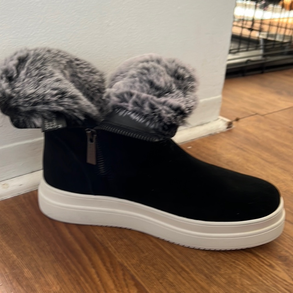 Jslides Tristan Faux Fur platforms